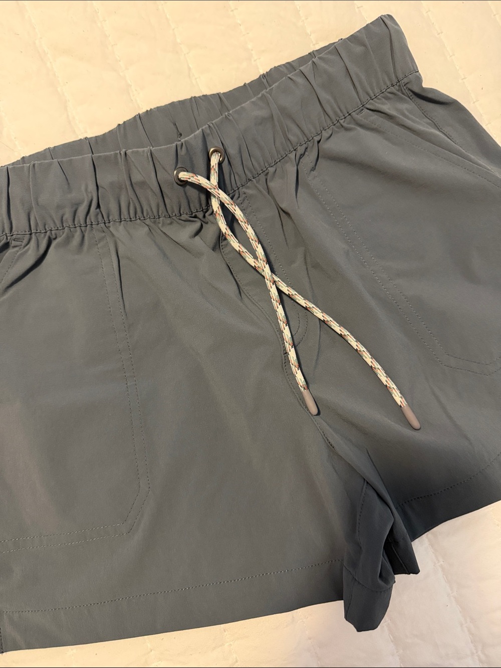 Free Fly Women’s Elastic Waist Athletic Shorts - Slate Gray (Never worn)